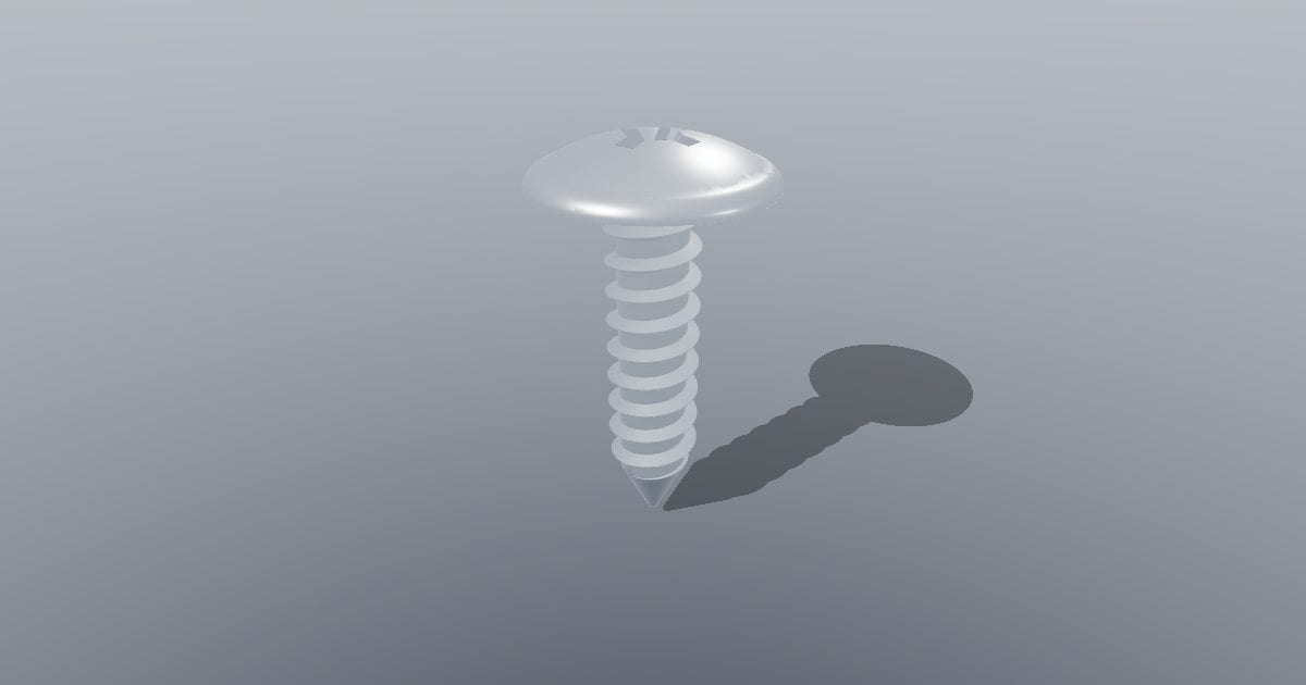 Self-tapping screw, wafer head ST4.8 x 19