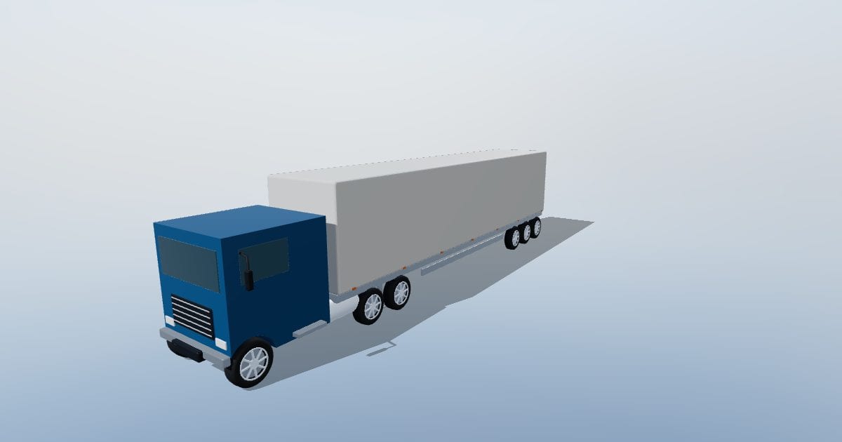 Semi tractor and box trailer