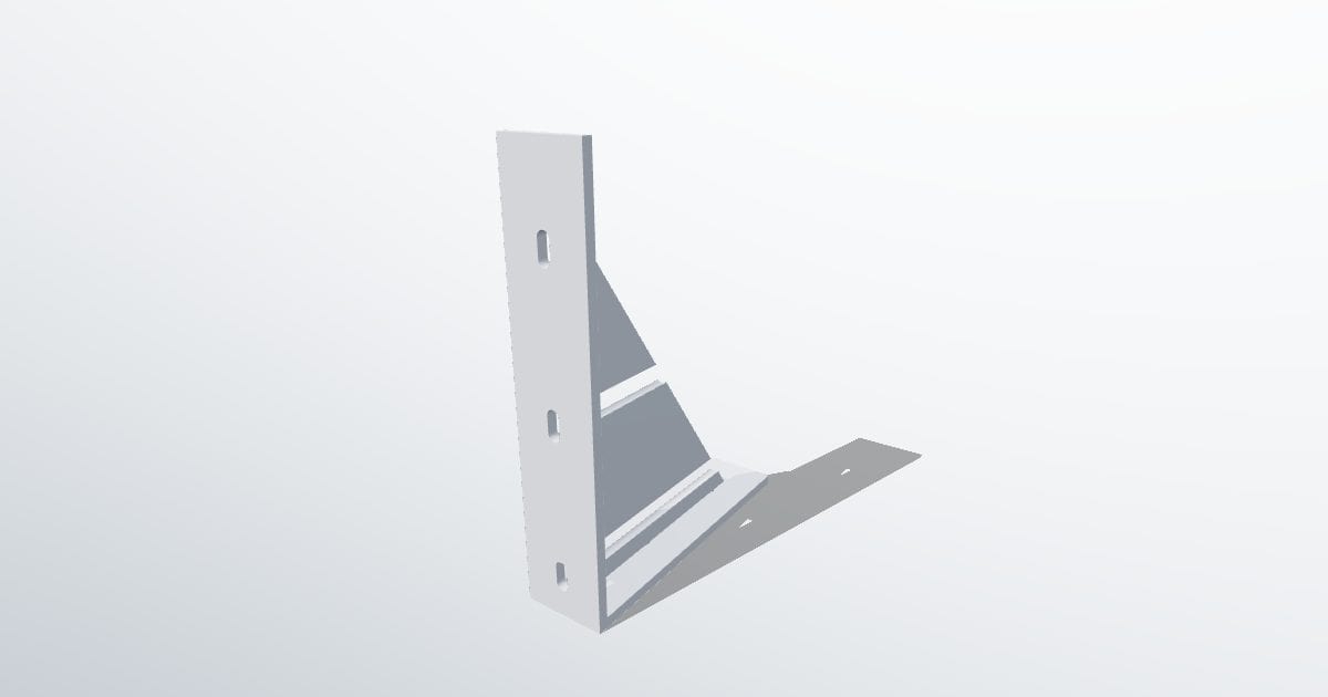 Shelf bracket STEP + STL + DXF (tar.gz)