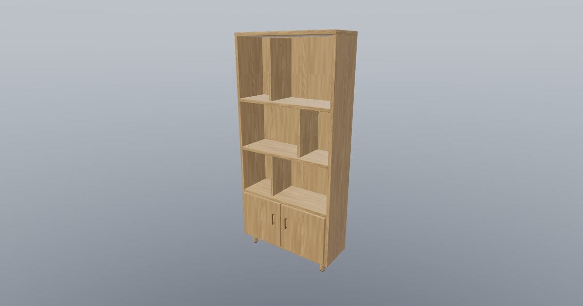 SHIFT 90 - Offset Oak Bookcase