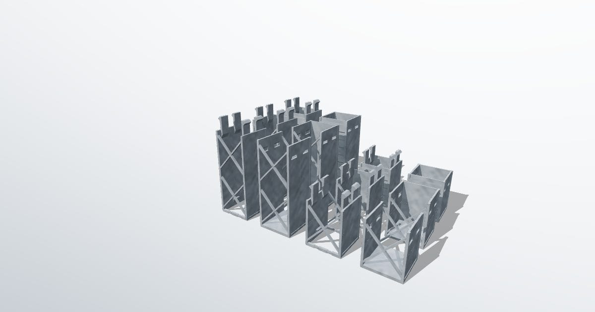 Shipping container models, 1/4 inch scale