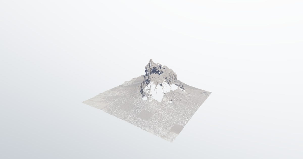 Shiprock volcanic neck, aerial LiDAR (LAZ)