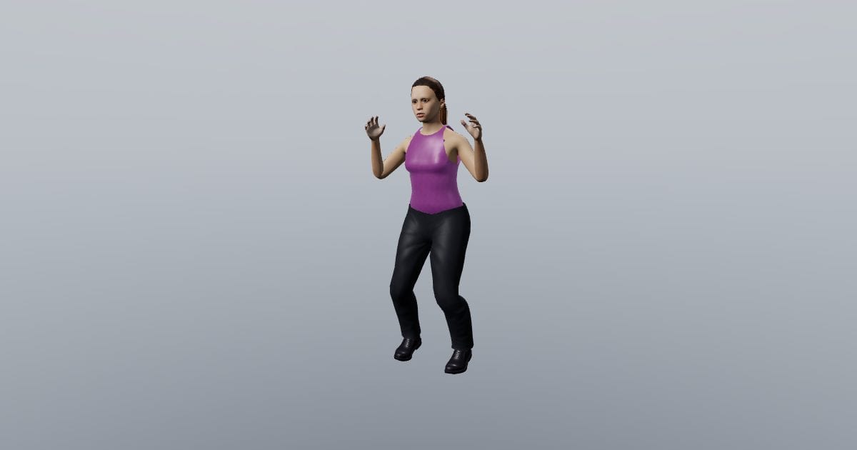 Shoulder pulse - Dancing 3D Person, Animated