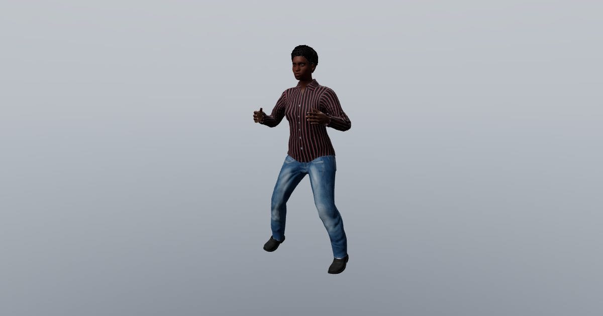 Side shuffle - 3D Person, Running