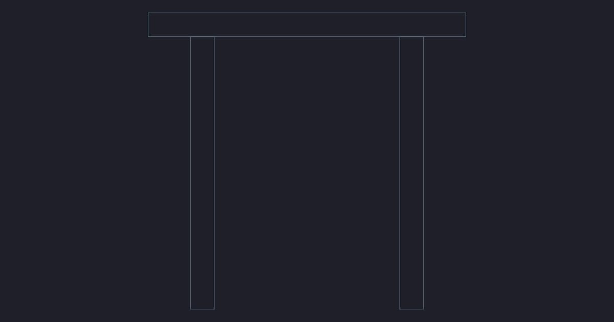 Side table elevation - CAD Block