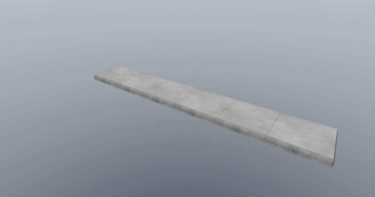 Sidewalk with curb