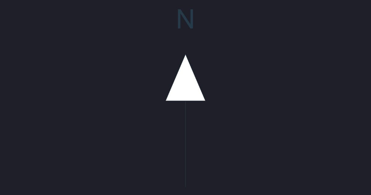 Simple north arrow - CAD Block