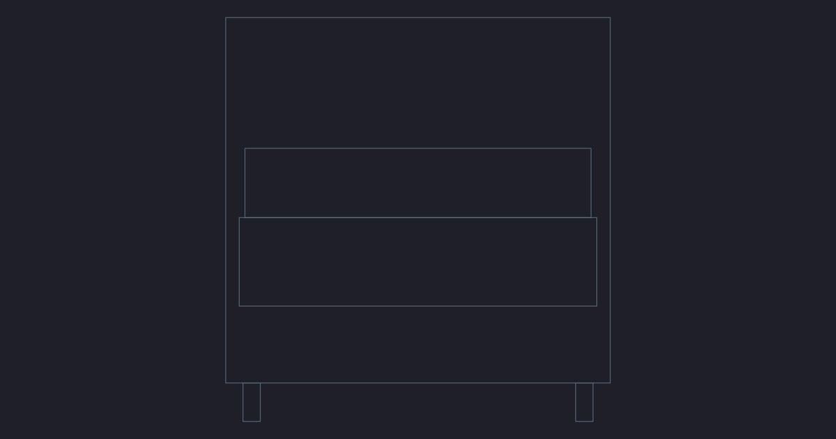 Single bed elevation - CAD Block