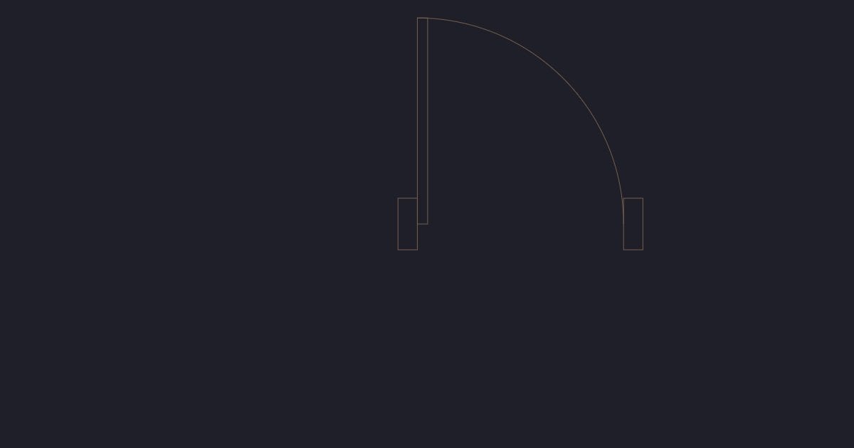 Single door 800 mm - CAD Block