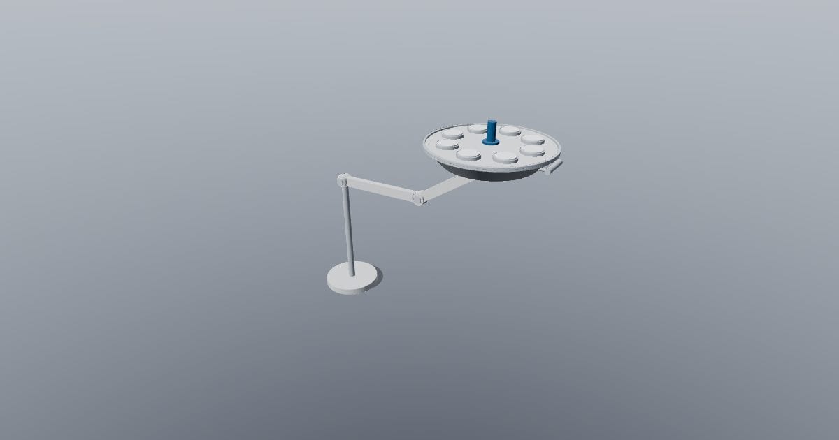 Single head surgical light - Original lighting CAD