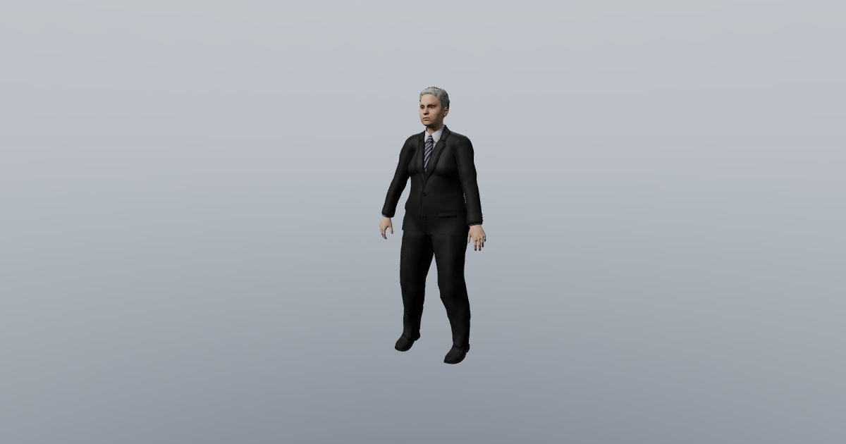 Sit down and stand up - Harper 3D Person, Animated