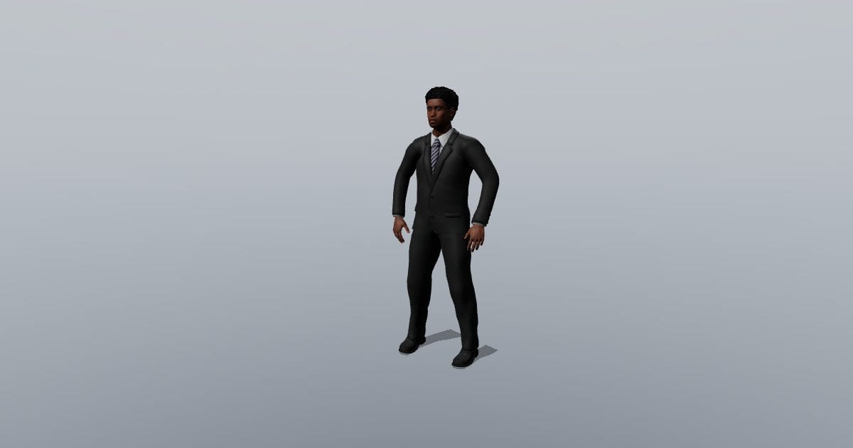 Sit down and stand up - Jordan 3D Person, Animated