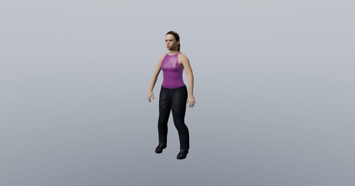 Sit down and stand up - Maya 3D Person, Animated