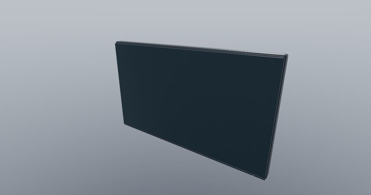 Sixty five inch display with wall bracket
