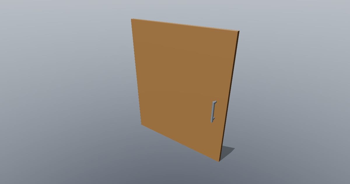 Slab cabinet door 596 mm