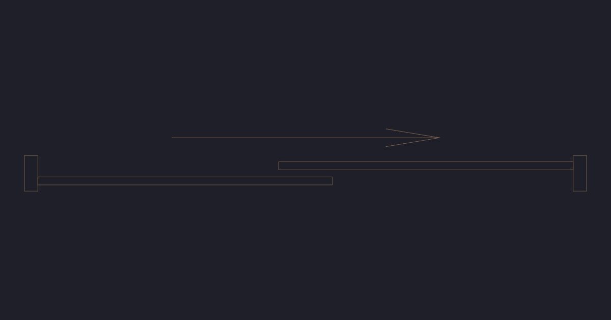 Sliding door 3000 mm - CAD Block