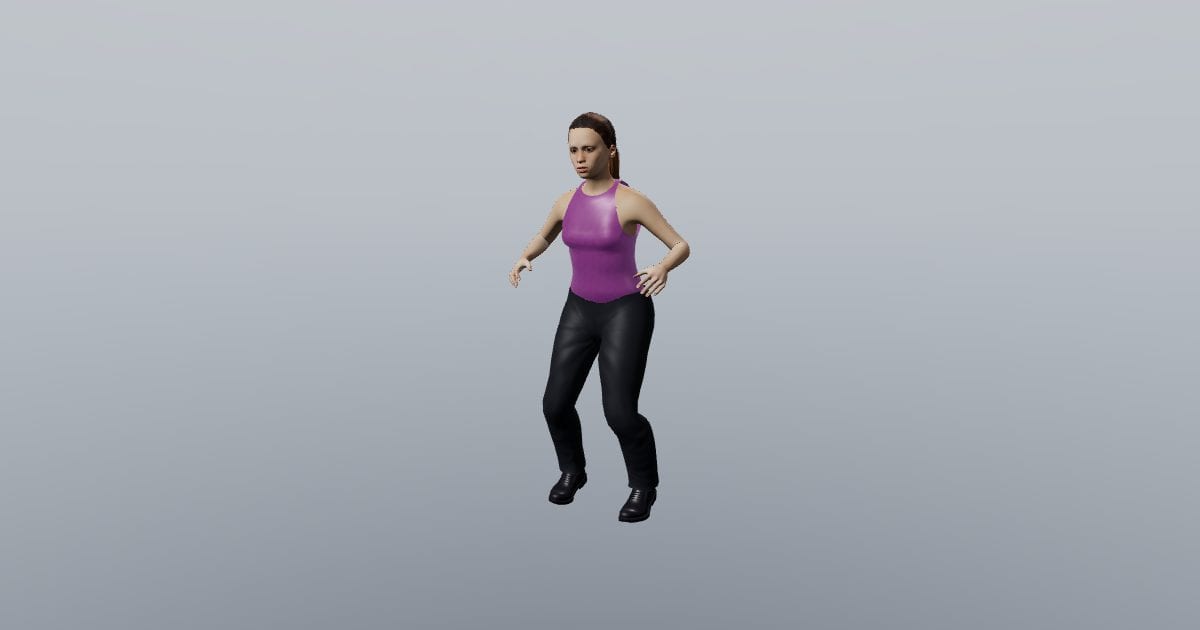 Slow body roll - Dancing 3D Person, Animated