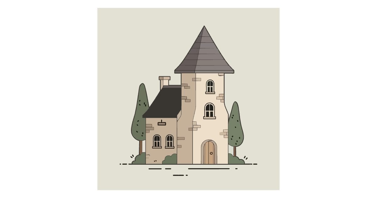 Small castle house