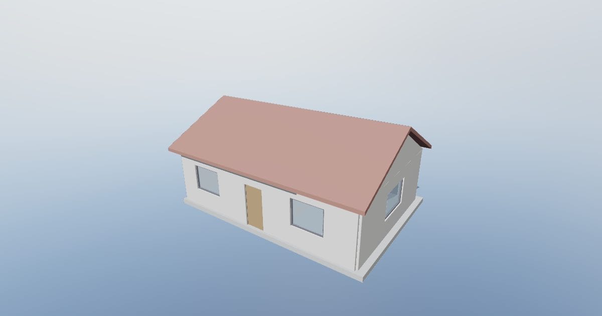 Small house with gable roof