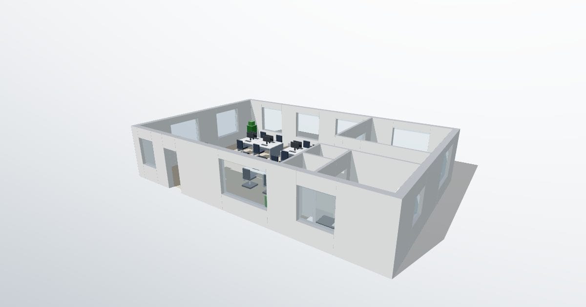 Small office with meeting room