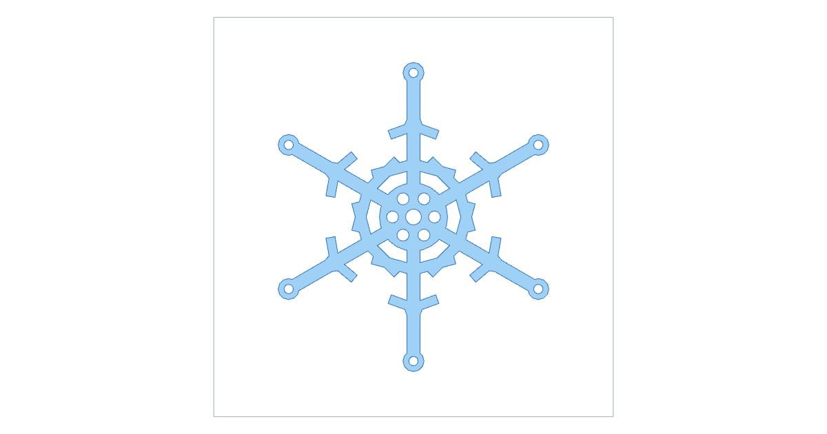 Snowflake ornament: Free STUDIO3 2D drawing (CC0) | Innerscene Drawing ...