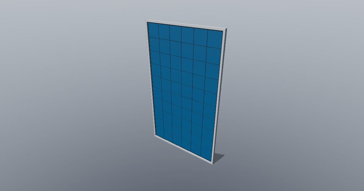 Solar panel compact - Original MEP CAD