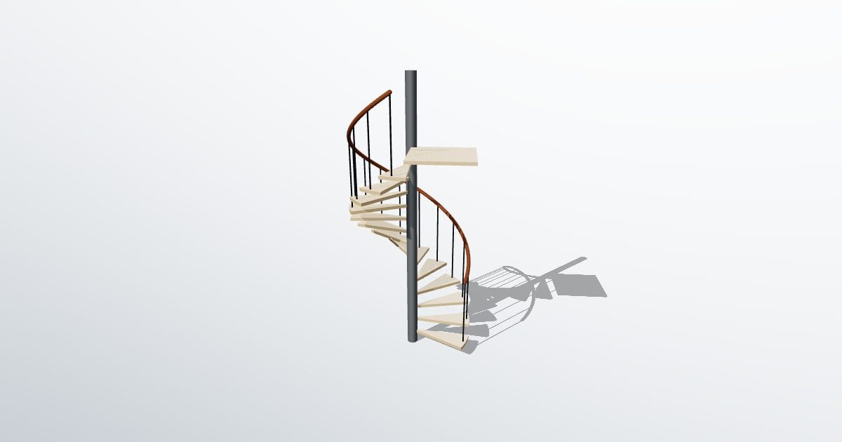 Spiral staircase (OpenSCAD)