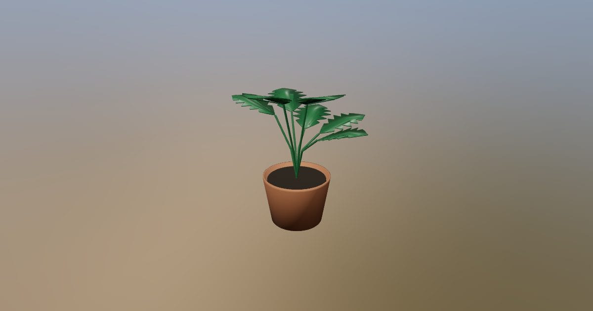 Split Leaf Plant - Plant Accessory