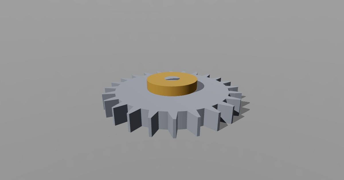 Spur gear with hub