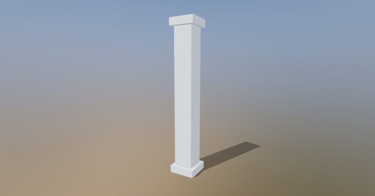 Square column - Original exterior model