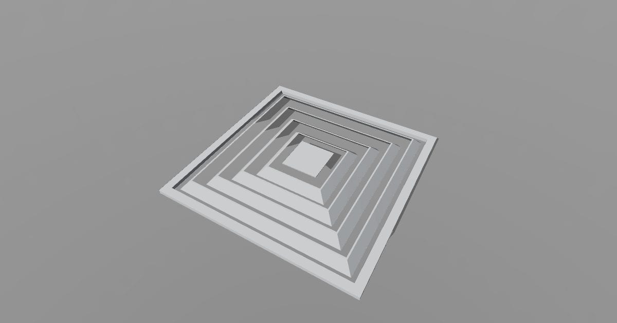 Square supply diffuser
