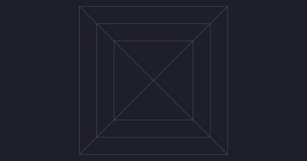 Square supply diffuser - Plumbing and HVAC CAD Symbol