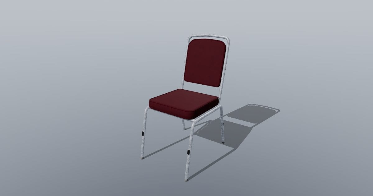 Stacking banquet chair (steel frame, upholstered)