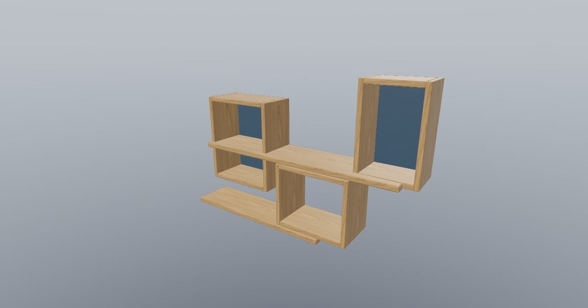 STAGGER 140 - Asymmetrical Wall Shelf