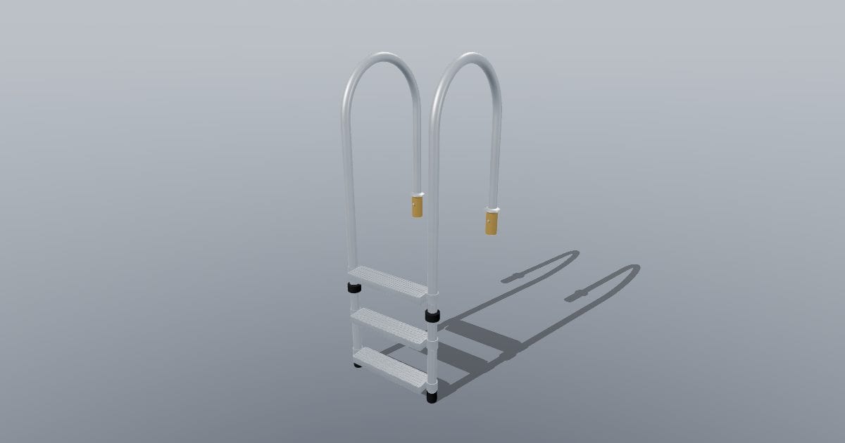 Stainless pool ladder, 3 steps
