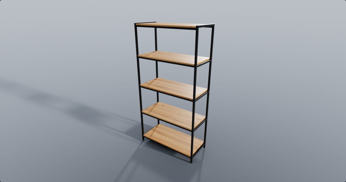 Steel-frame shelving