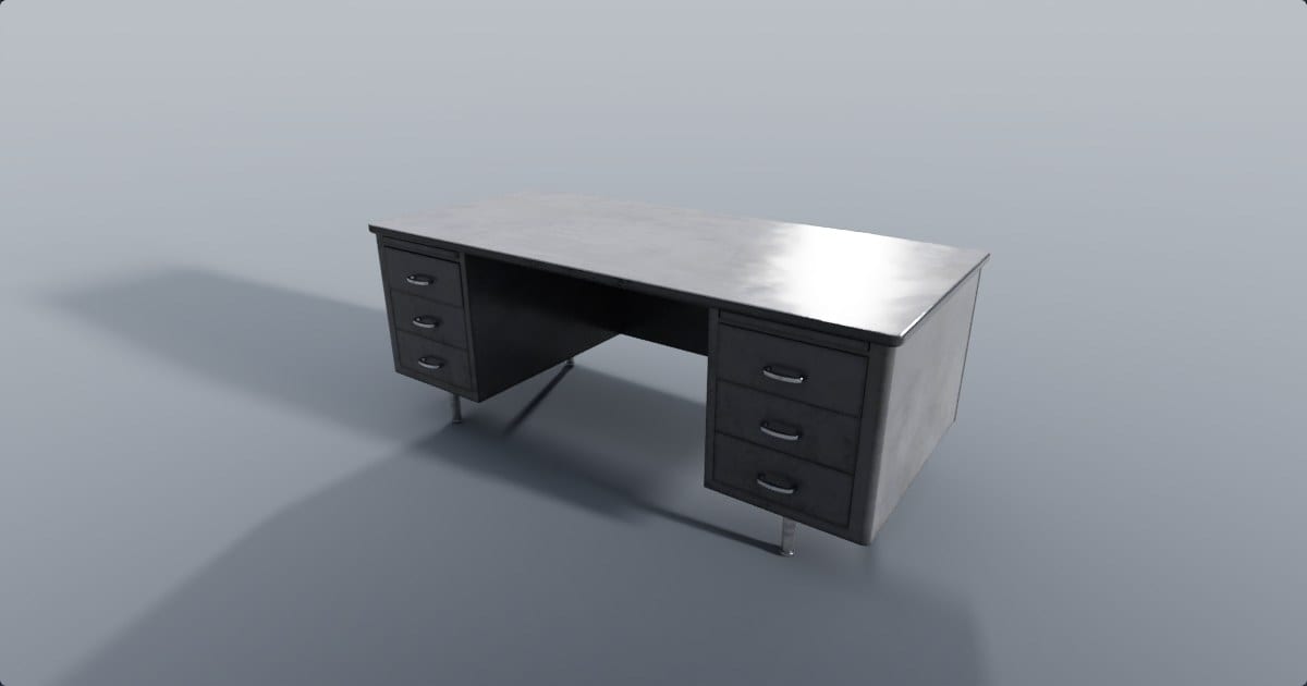 Steel office desk