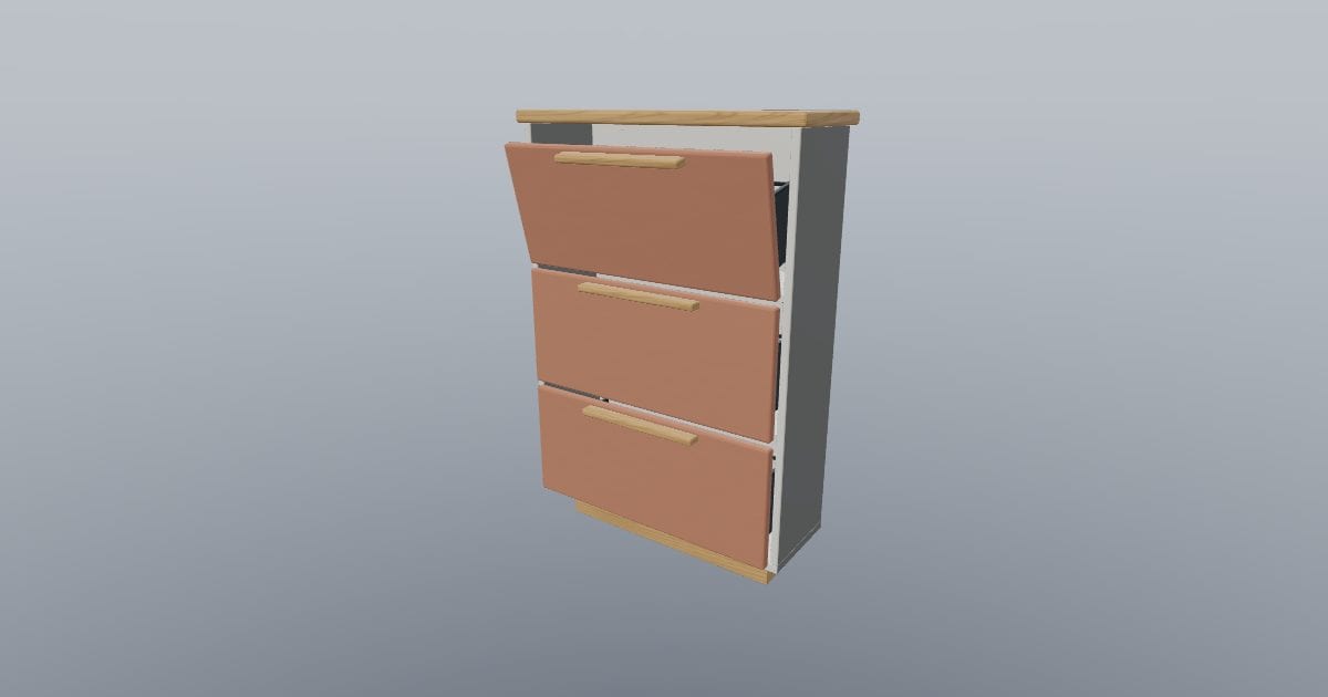 STEP 80 - Tilt-Front Shoe Cabinet