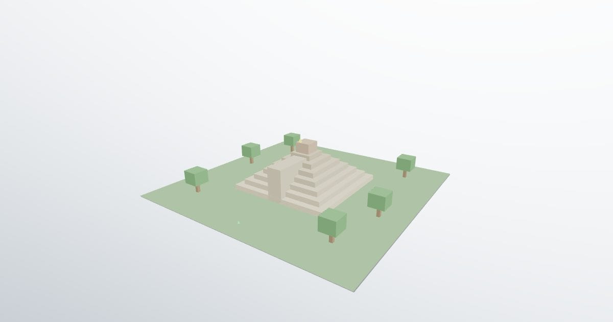 Step pyramid temple level