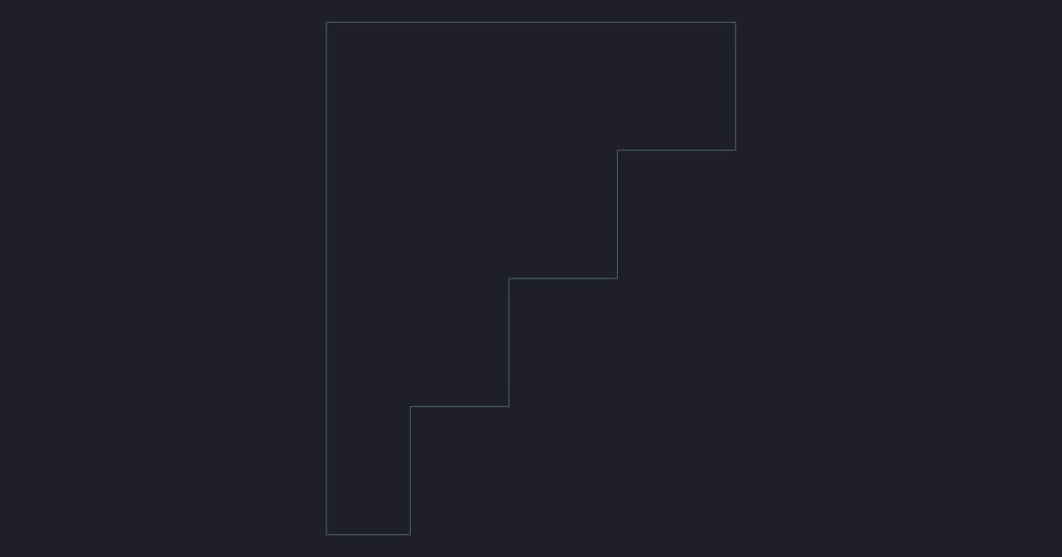 Stepped crown - Moulding Profile and 1 m Extrusion