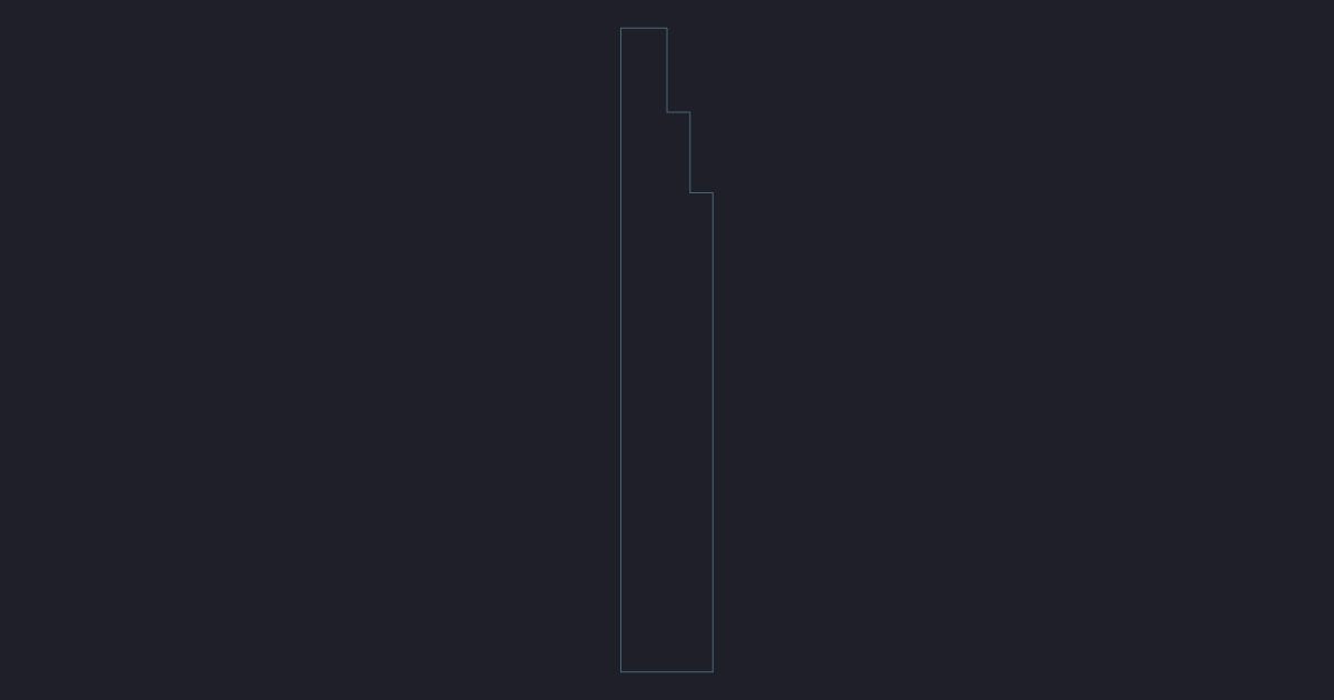 Stepped skirting - Moulding Profile and 1 m Extrusion