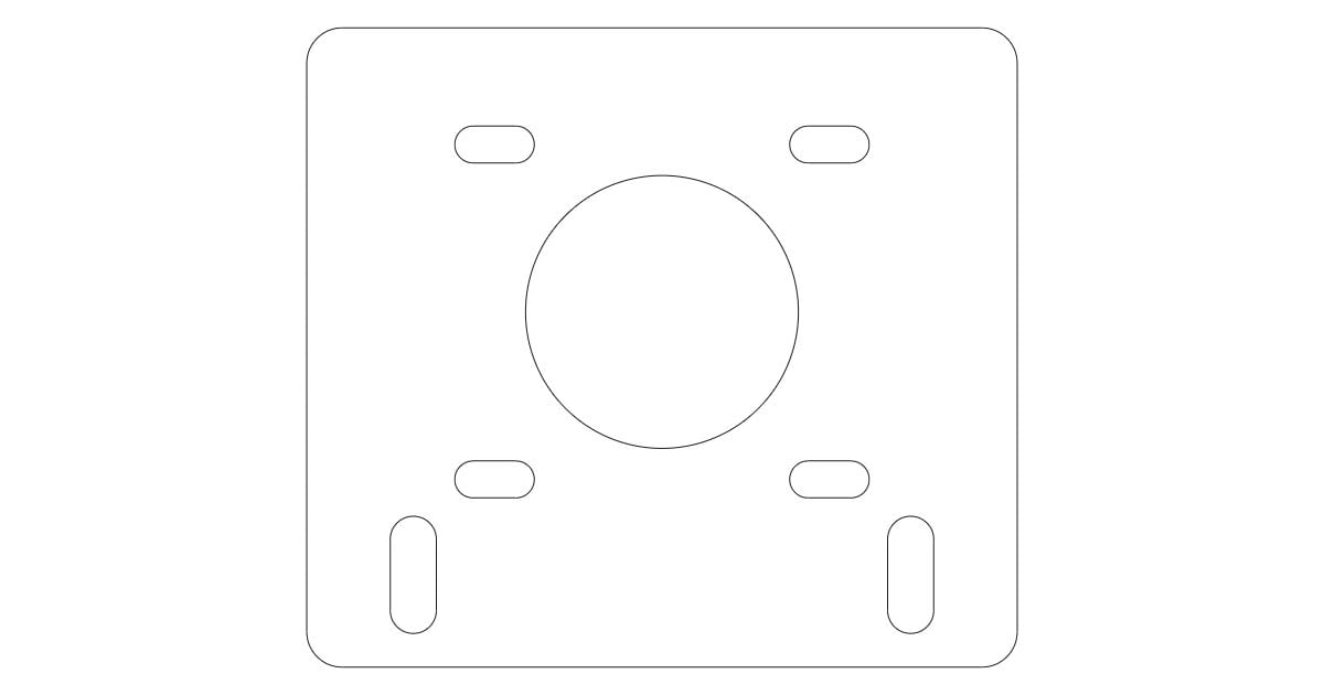 Stepper motor mount plate