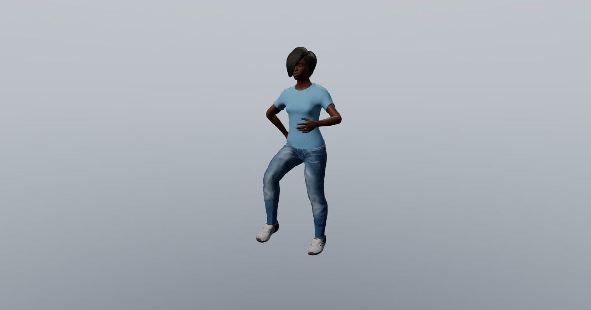 Stepping upward - 3D Person, Walking