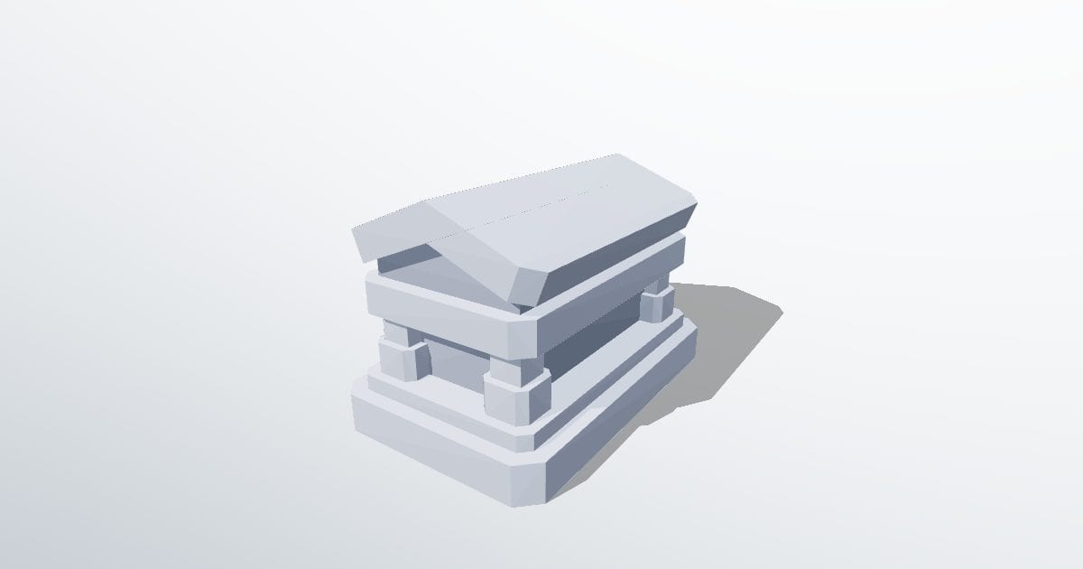 Stone crypt, low poly