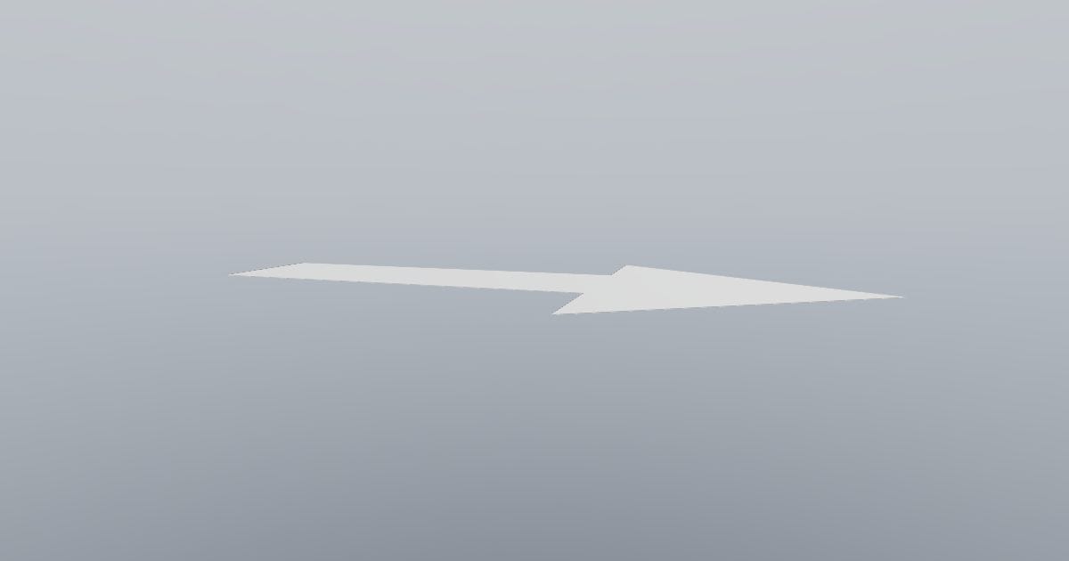 Straight floor direction arrow