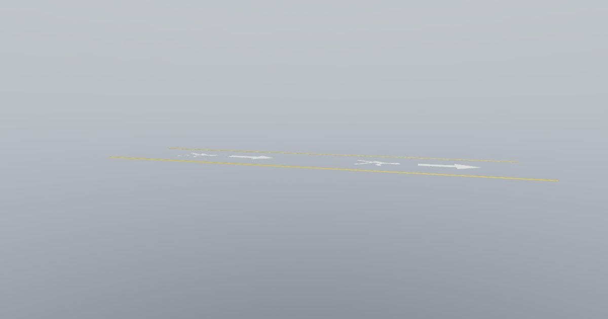 Straight pedestrian walkway marking