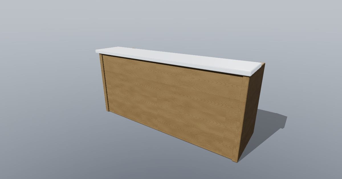 Straight reception desk