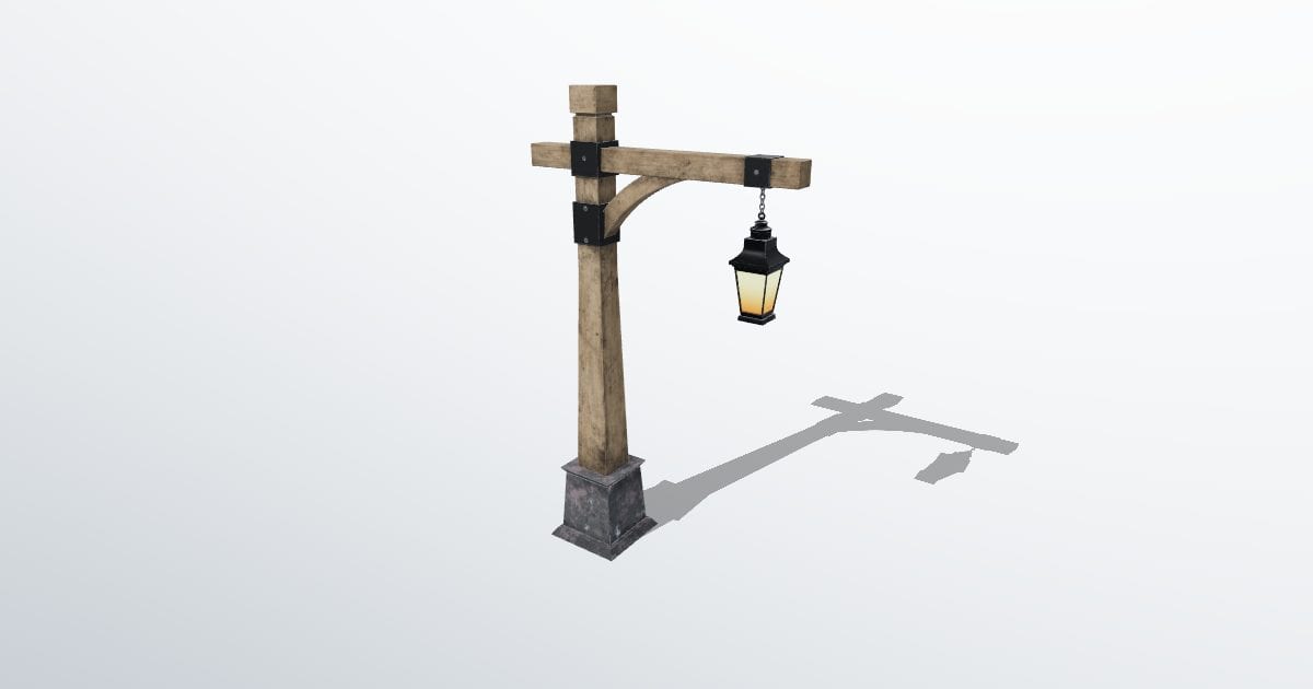 Street lantern on a post