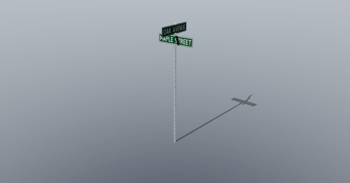 Street name sign