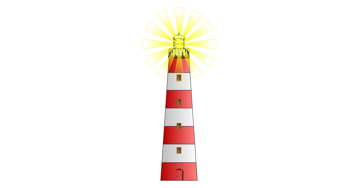 Striped lighthouse